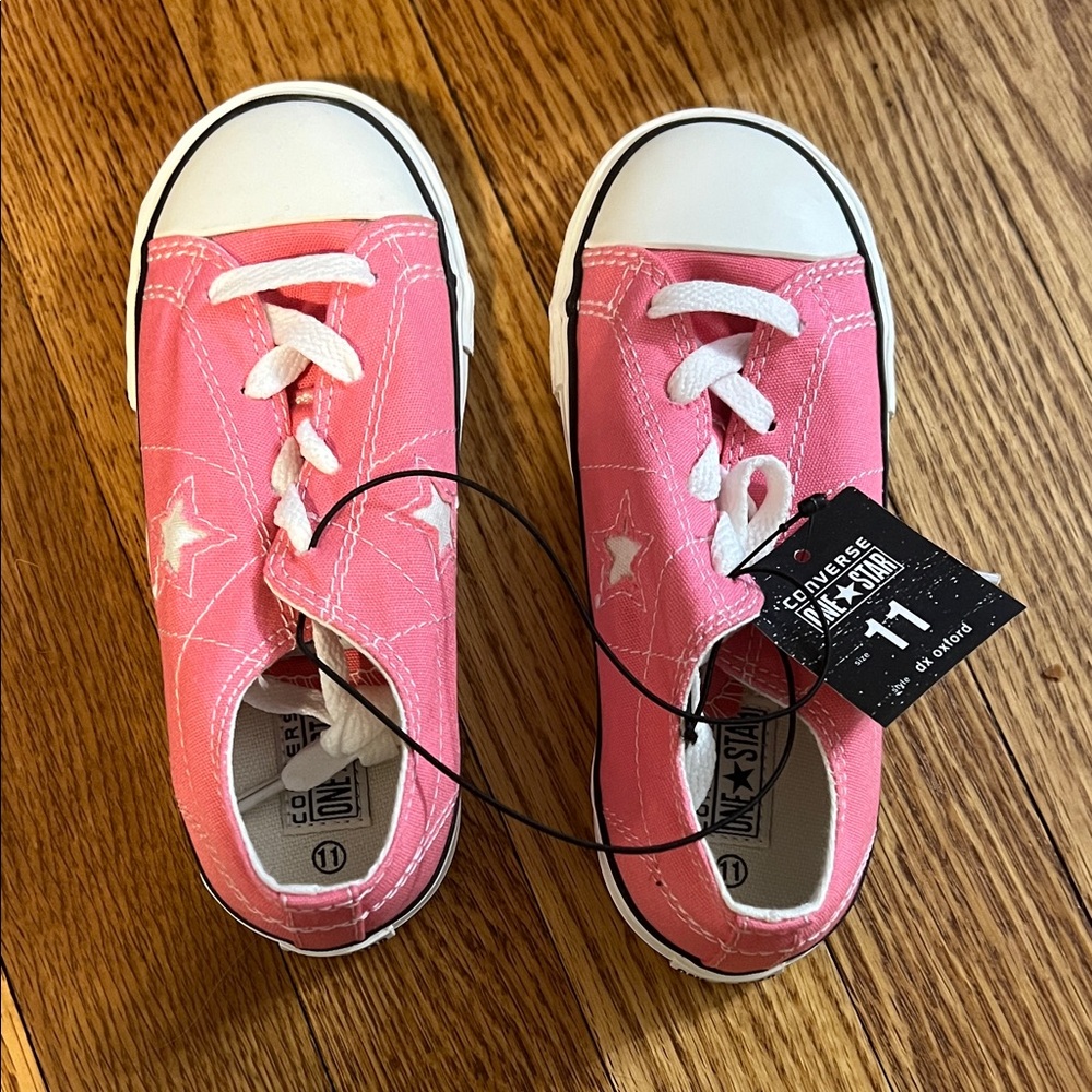 NIB NWT NEW CONVERSE GIRLS INFANT One Star Pink Oxford Shoes low top sz 11